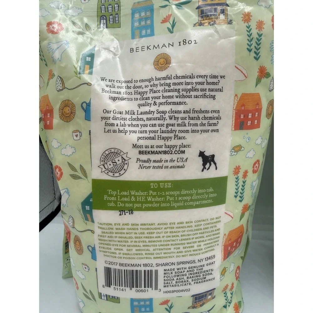 Beekman 1802  Goat Milk Laundry Soap Sweetgrass- 120 Loads & SCENT BOOSTER SET